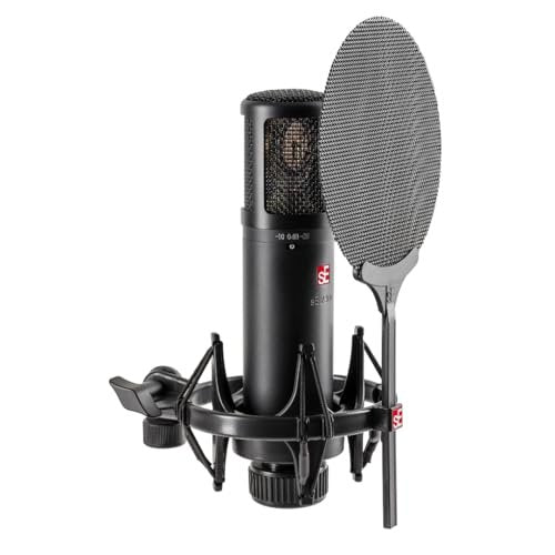 SE ELECTRONICS - 2300 Multi Pattern Large Diaphragm Condenser Mic with Shockmount and Filter