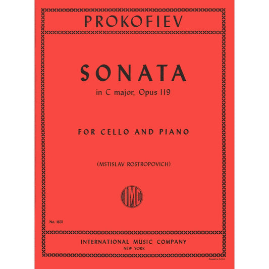 Sonata in C Major, Op 119, cello; Prokofiev (Int) [Paperback]
