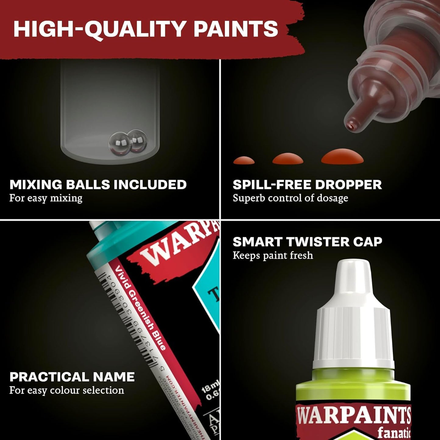 The Army Painter, Warpaints Fanatic Metallics Paint Set, 10 x 18 ml Acrylic Metallic Paints, Incl. Gold, Copper, Metal, Bronze and Silver - Miniature paint set for D&D & Warhammer Miniatures