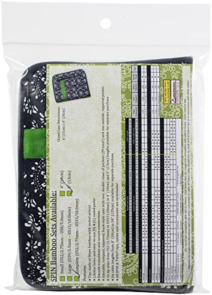 ChiaoGoo Spin Interchangeable Bamboo Knitting Needle Sets