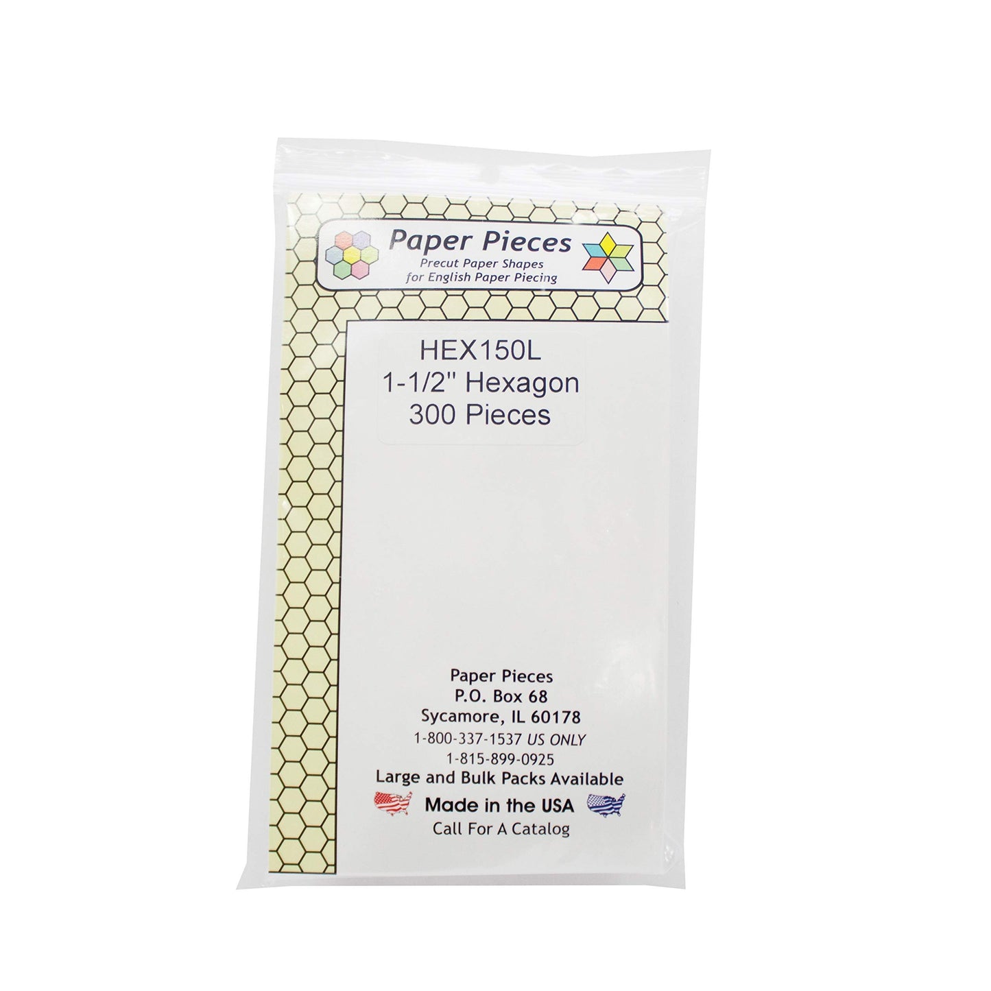 Paper Pieces 1-1/2" 300 Piece Hexagon Pack