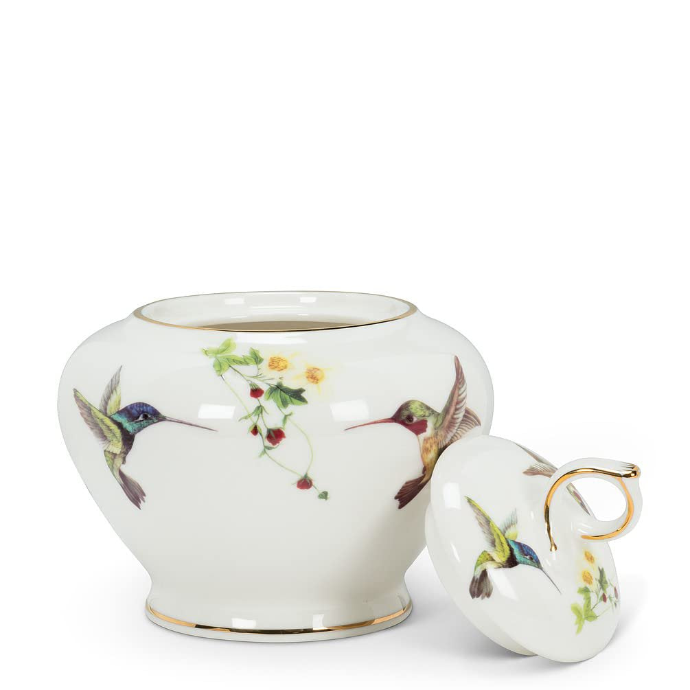 Abbott Collection Ambrosia Hummingbird Covered Sugar Pot - 4"H