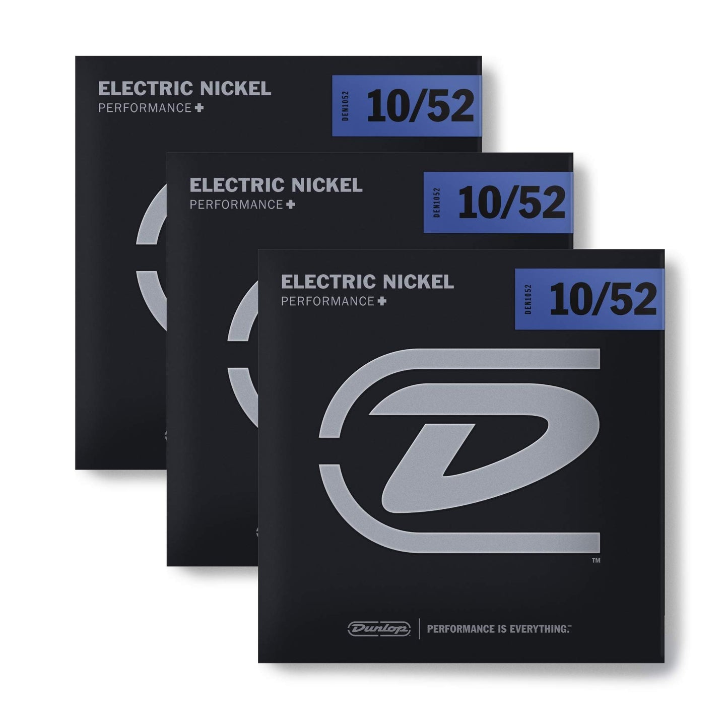 3 Sets of Dunlop DEN1052 Electric Guitar Strings 10-52