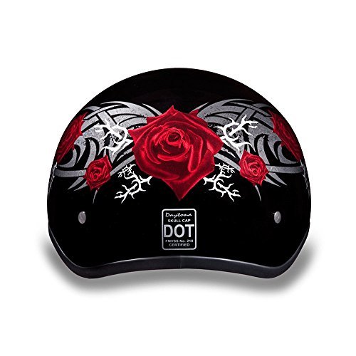Daytona Helmets Half Skull Cap Motorcycle Helmet – DOT Approved [Graphics]…