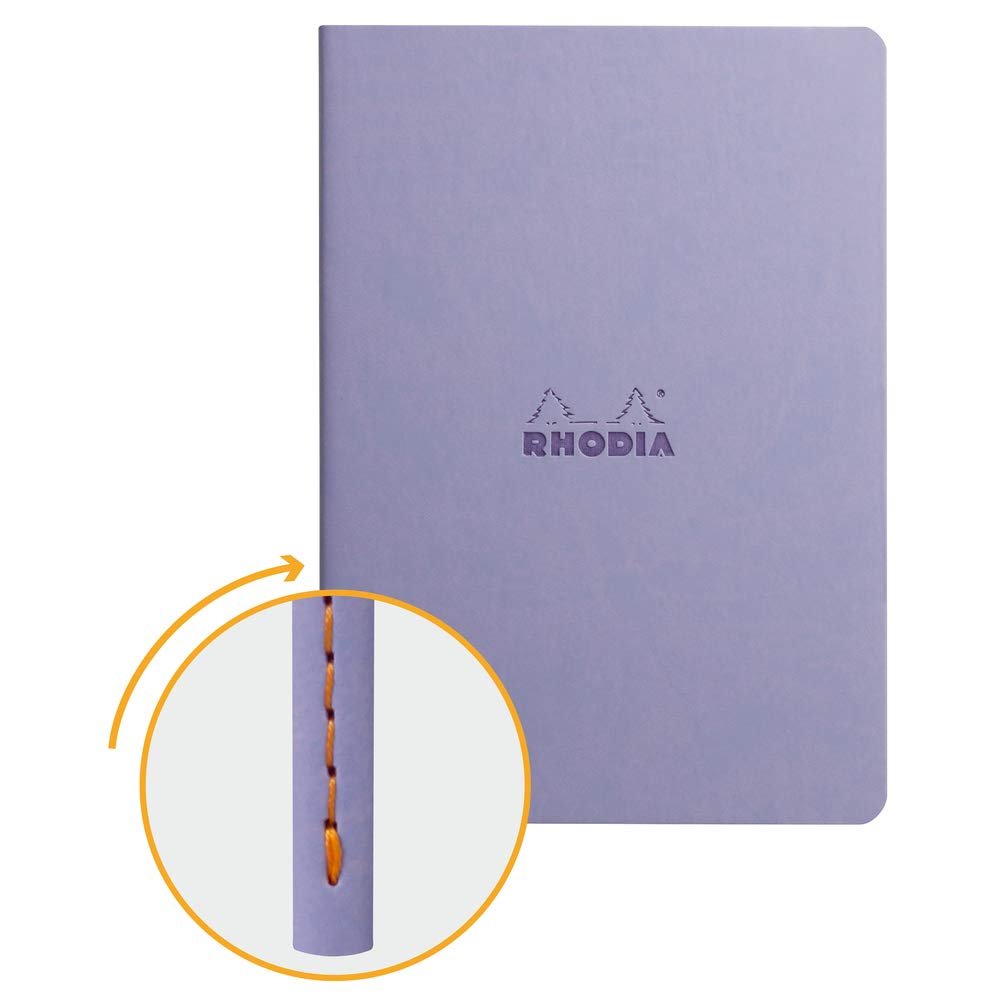 Rhodia Sewn Spine Notebook, A5, Dot - Chocolate