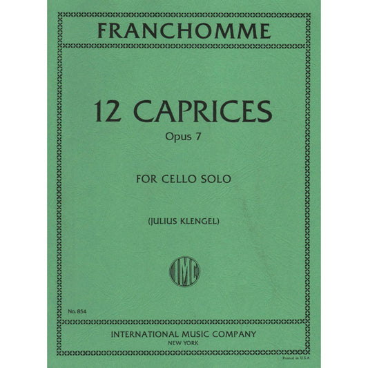 Franchomme, Auguste-Joseph - 12 Caprices, Op 7 - Cello - edited by Julius Klengel - International Edition [Sheet music] [Sheet music] [Sheet music] [Sheet music] [Sheet music] [Sheet music] [Sheet music] [Sheet music] [Sheet music] [Sheet music] [Sheet...