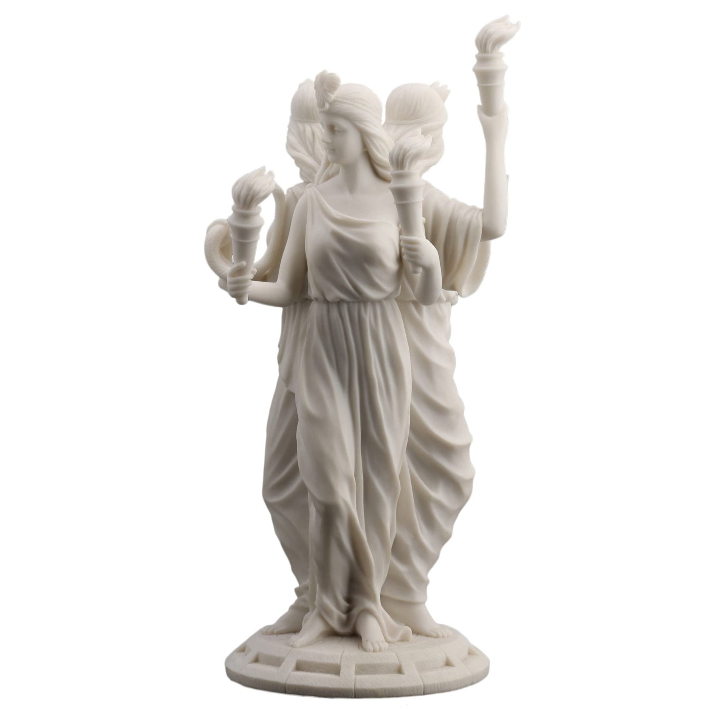 Veronese Design 11 3/4 Inch Greek Triple Moon Goddess Hecate Resin Statue Marble Finish
