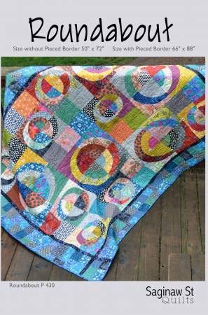 "Roundabout" Quilt Pattern Booklet by Saginaw St. Quilts (50" x 72" Without Border Option)