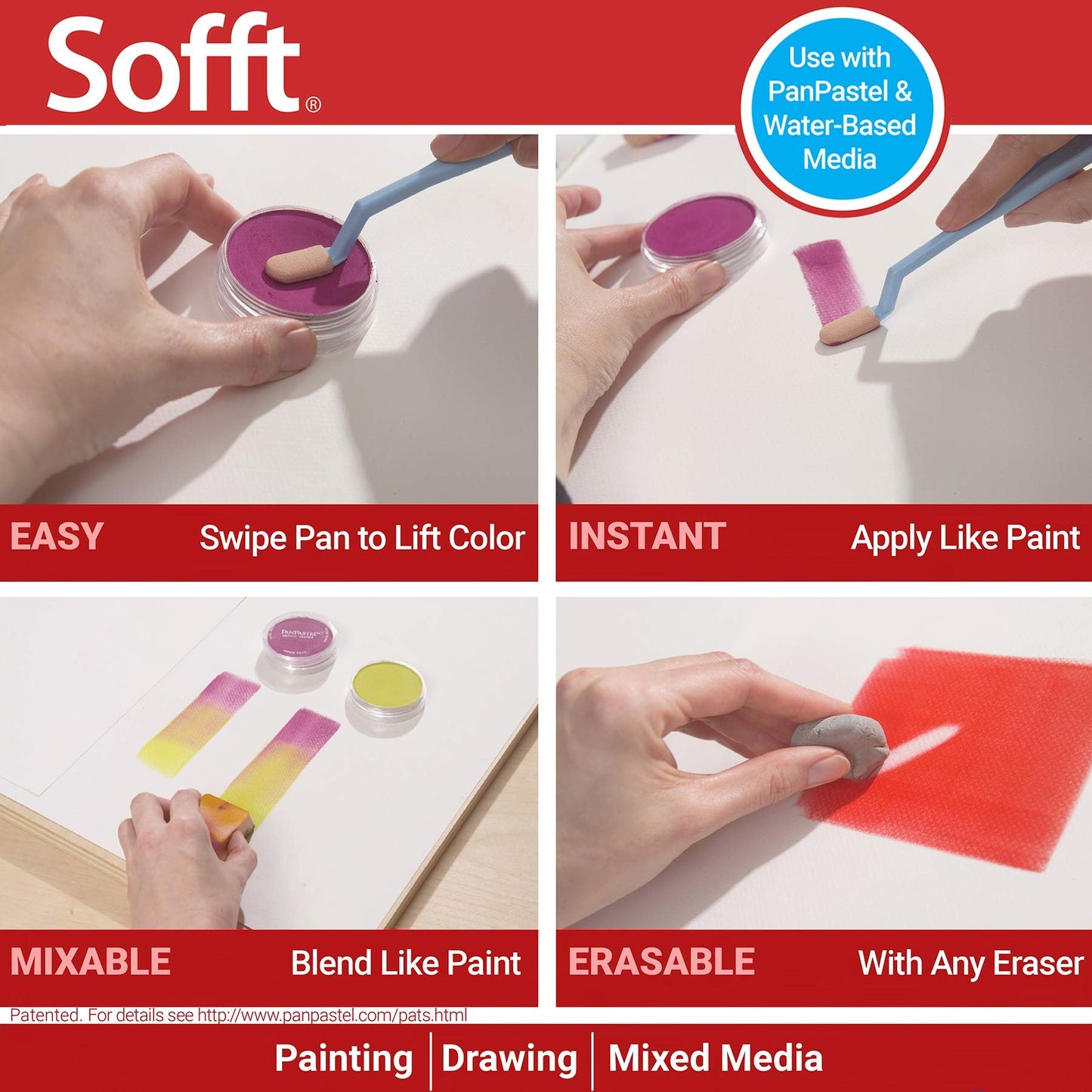 Sofft Artist Tools by GOLDEN, Knives and Covers - Mixed, Pack of 12, Professional Artist Pastels