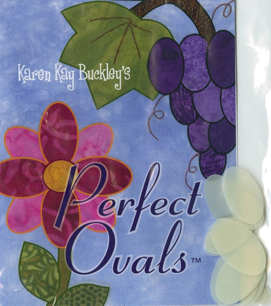 Karen Kay Buckley® Perfect Ovals, Heat-Resistant Plastic Templates, Two Each of 10 Sizes, 20 Total. Hand and Machine Appliqué, Quilting, Patchwork, Sewing, Ironable with Dry/Medium Heat