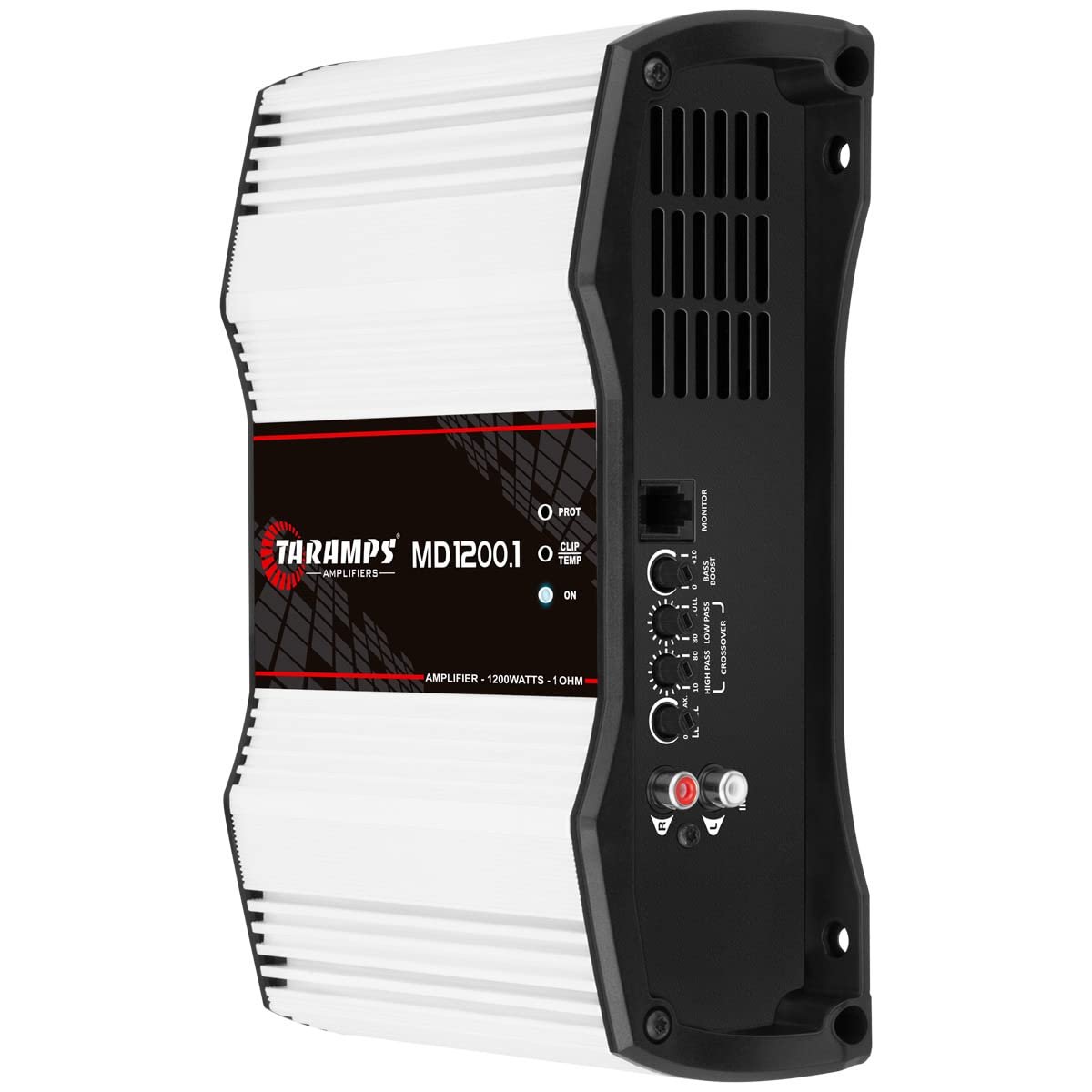 Taramps MD 1200.1 Monoblock Amplifier 1 Ohm 1200 Watts Rms 1 Channel Powerful Full Range Car Audio System, Crossover Bass Boost Gain Rca Input Class D