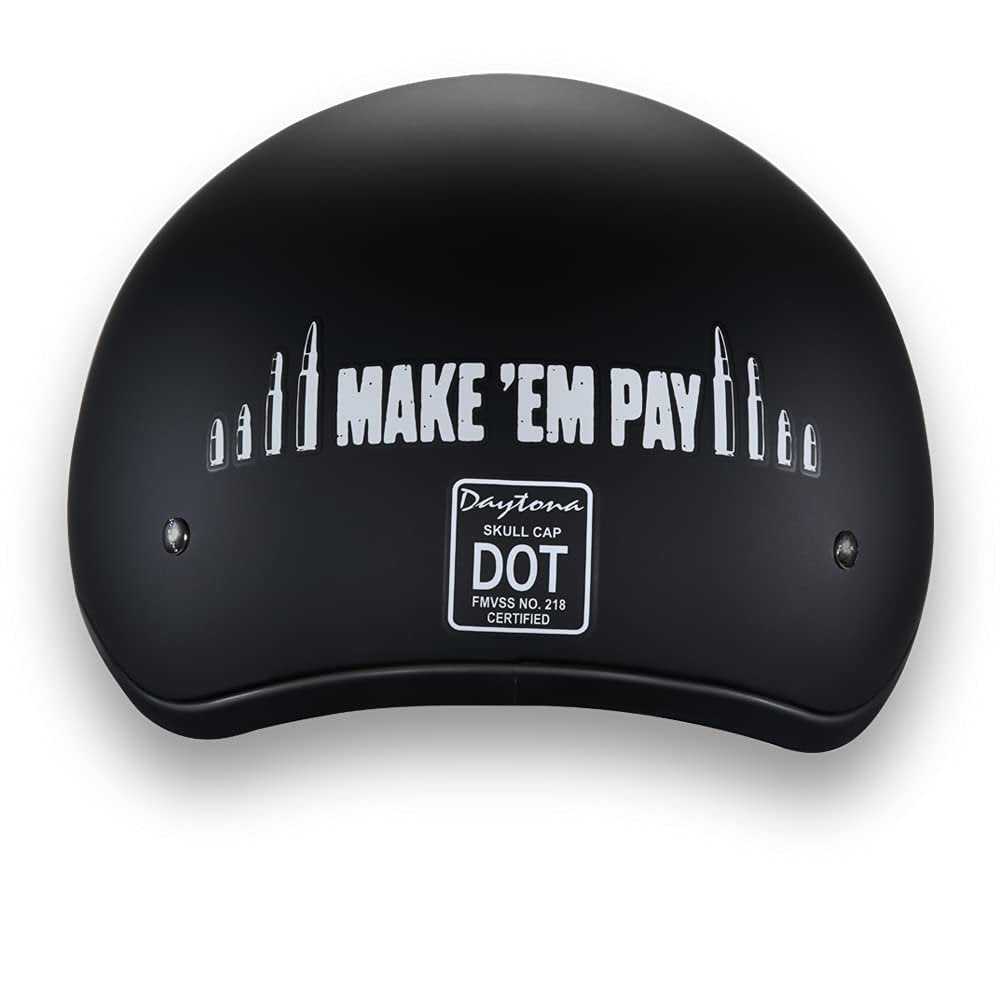 Daytona Helmets Half Skull Cap Motorcycle Helmet – DOT Approved [Graphics]…