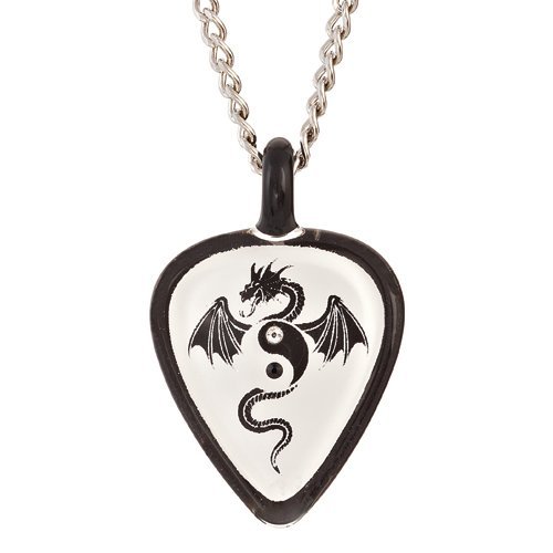 Glass Dragon Guitar Pick Necklace