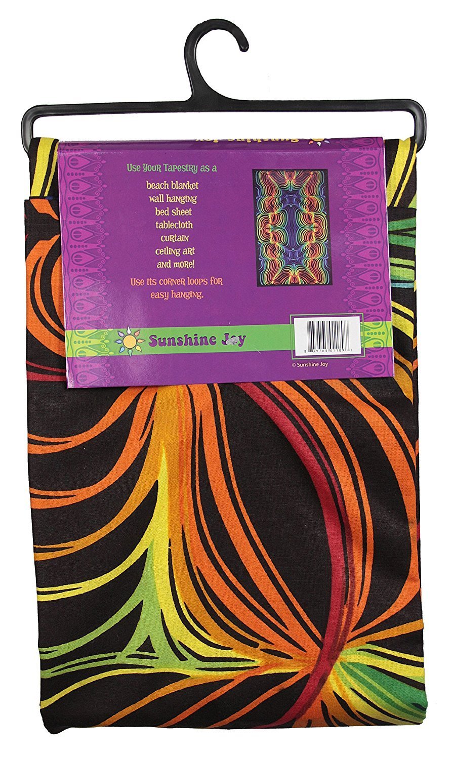 Sunshine Joy 3D Rainbow Ripple Tapestry Wall Hanging Trippy Table Cloth Magical Dorm Decor - Huge 60x90 Inches