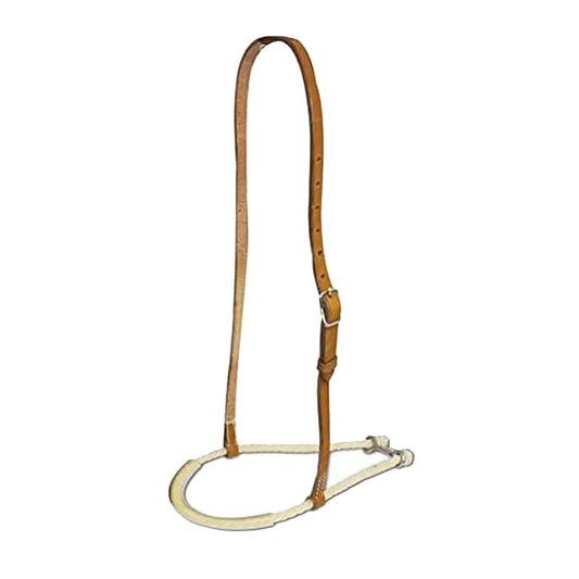 Showman Rubber Covered Rope Noseband Tie Down w/Argentina Cow Leather