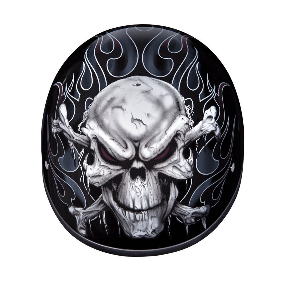 Daytona Helmets Half Skull Cap Motorcycle Helmet – DOT Approved [Graphics]…