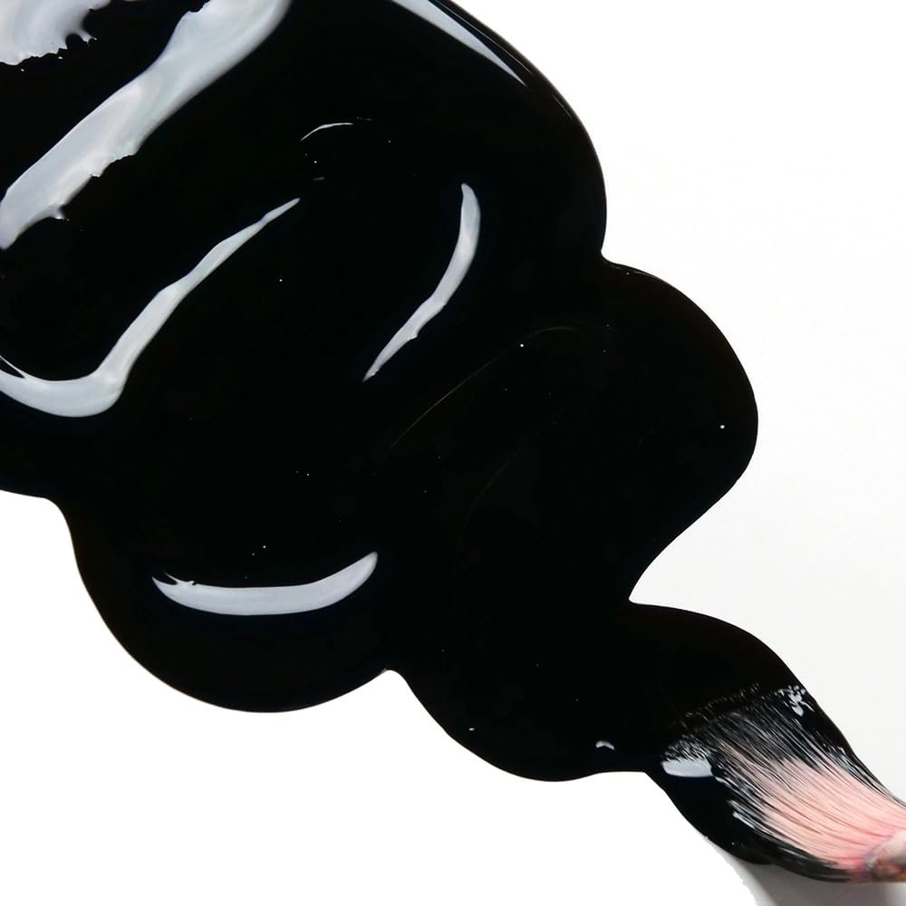 GOLDEN High Flow Acrylics, Carbon Black, 128 fl. oz. Jug, Professional Acrylic Paint, Opaque