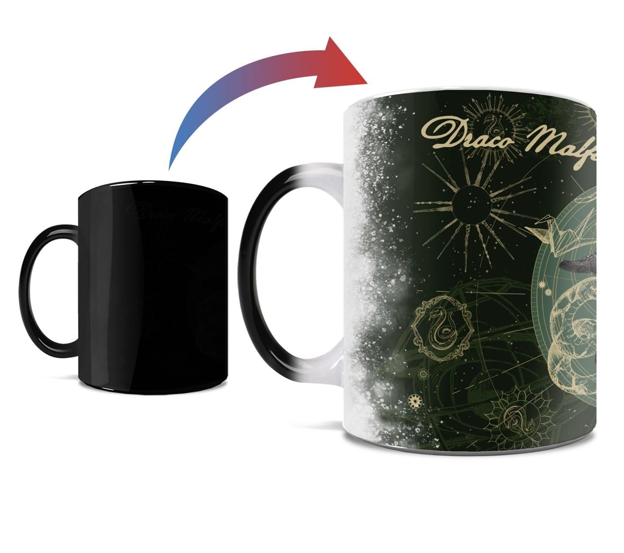 Morphing Mugs Harry Potter - Holiday Magic - One 11 oz Color Changing Ceramic Mug – Image Revealed When HOT Liquid Is Added!