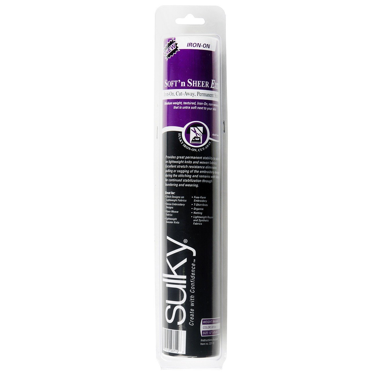 Sulky Of America Cut Away Soft N Sheer Extra Stabilizer, 12" by 9 yd