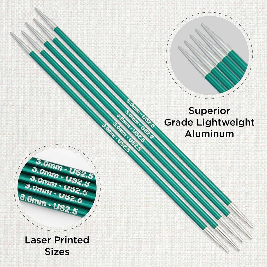 KnitPro Zing Double Pointed Needles 8" (20cm)