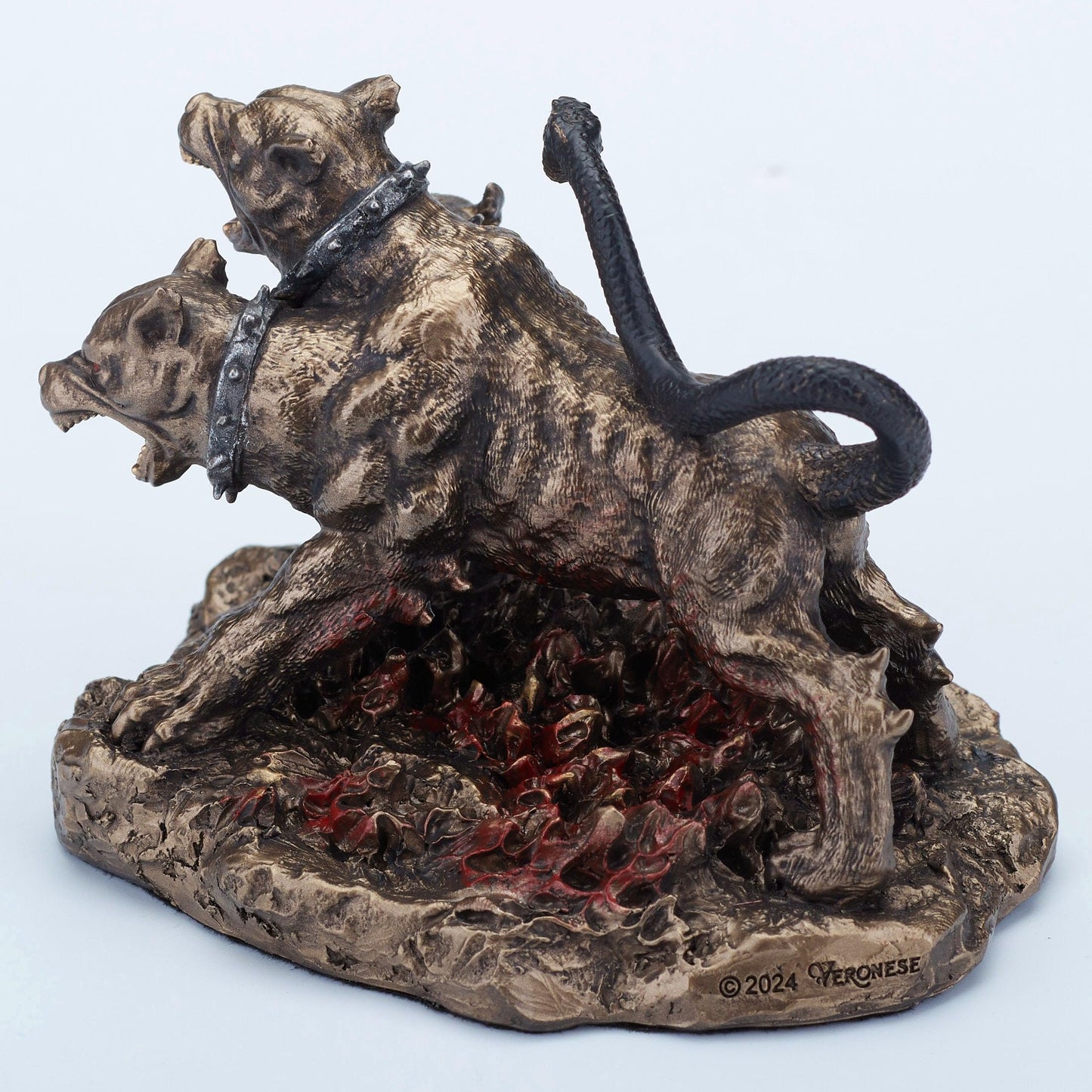 Veronese Design 3 1/2 Inch Cerberus The Three Headed Hound of Hades Hand Painted Resin Figurine