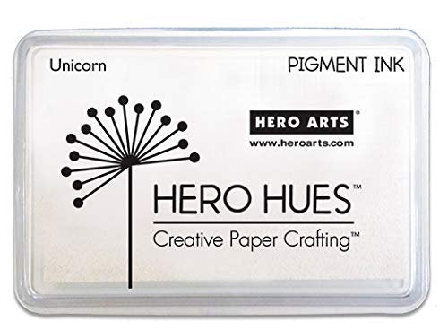 Hero Arts Unicorn White Ink Pad (AF249) and Reinker (NK026), Bundle of 2 Items