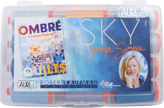 Aurifil USA Jennifer Sampou Sky Collection 50wt 12 Large Spools Thread, Mulitple
