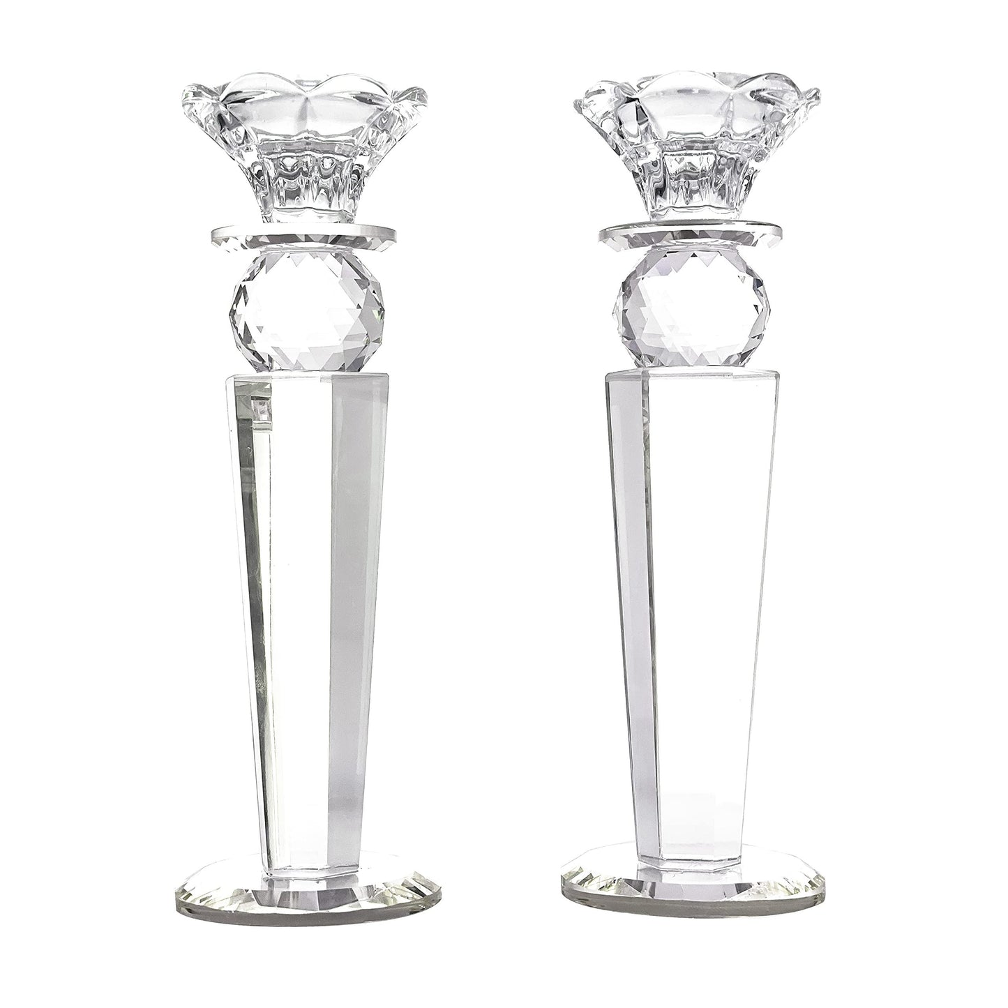 Allgala Single Crystal Glass Candlesticks