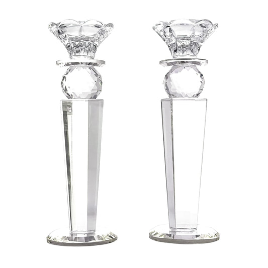 Allgala Single Crystal Glass Candlesticks