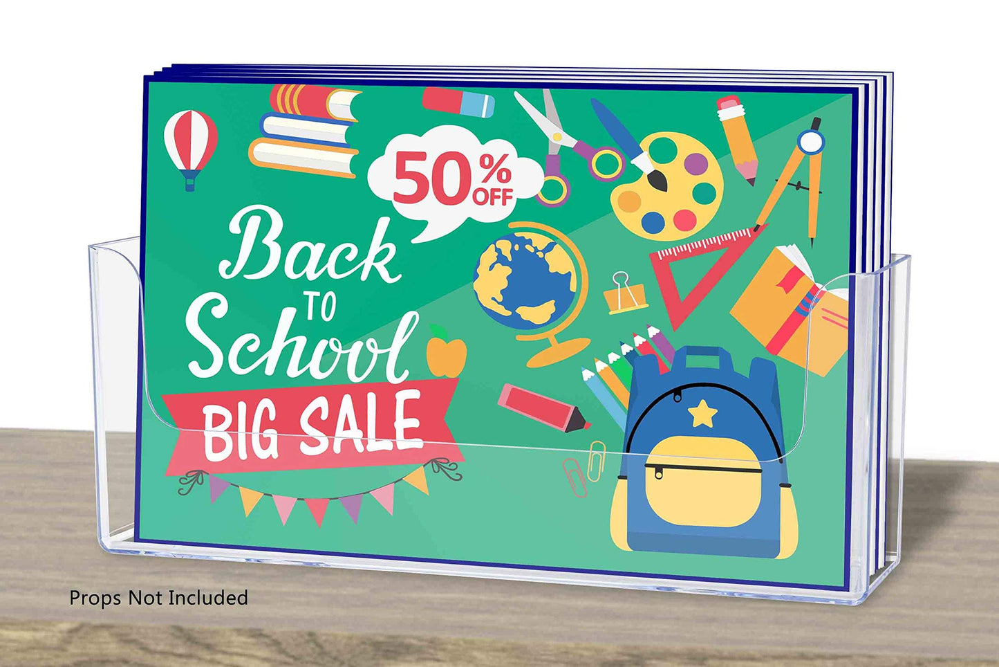 Marketing Holders Brochure Slatwall Clear Acrylic for Trifold Literature