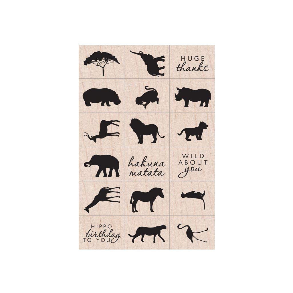 Animal Things Wood Stamps