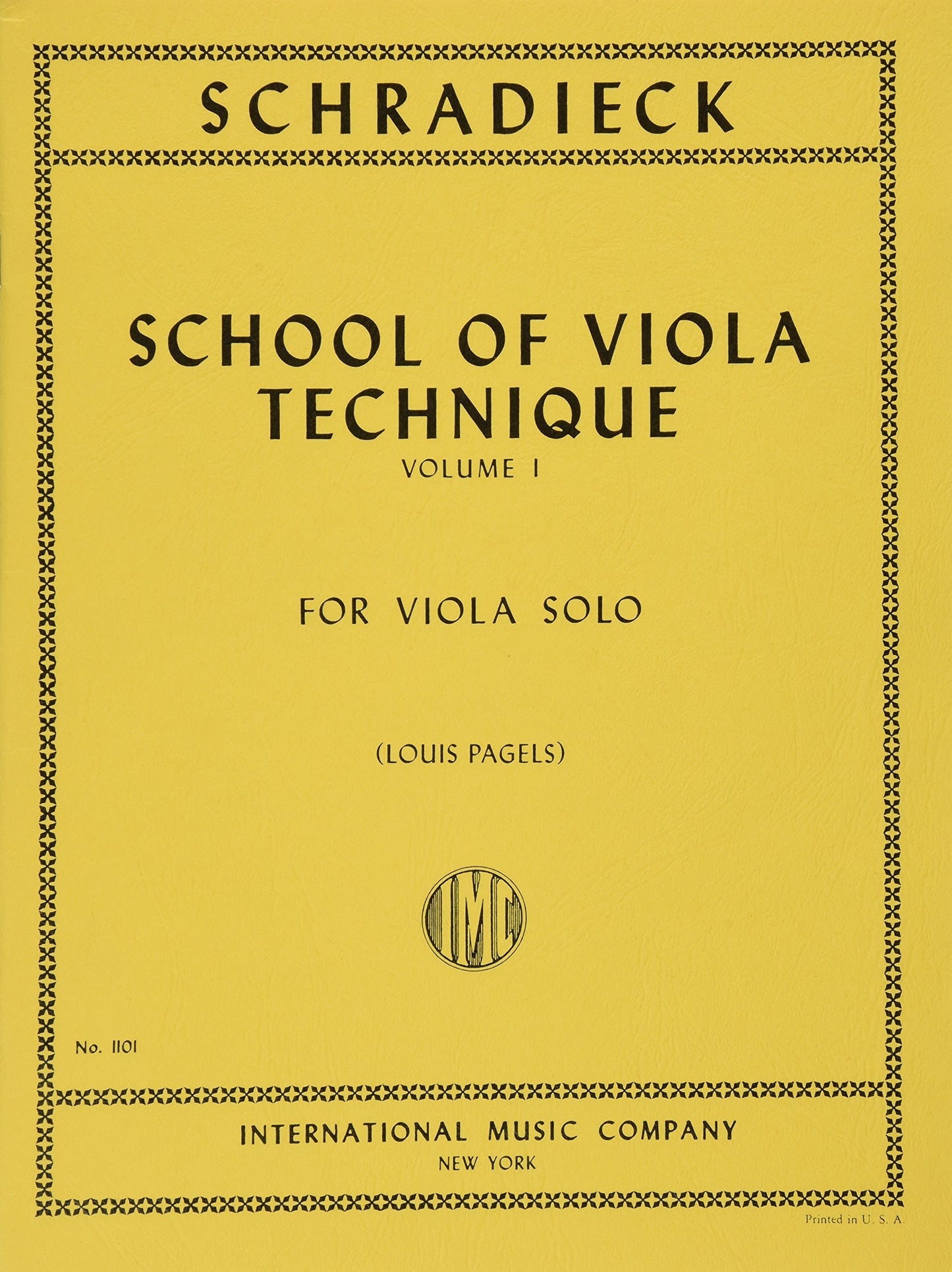 Schradieck: School of Viola Technique, Volume 1