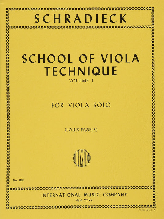 Schradieck: School of Viola Technique, Volume 1