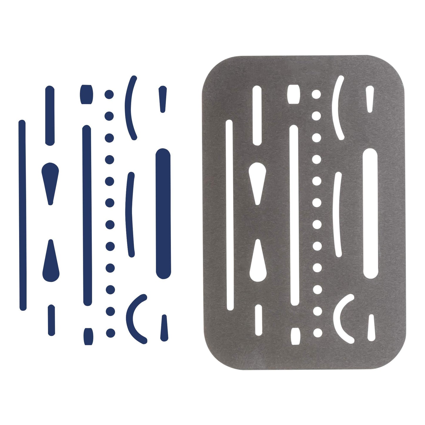 Pacific Arc Professional Erasing Shield Solid Stainless Steel with 26 Openings, 3 Pack
