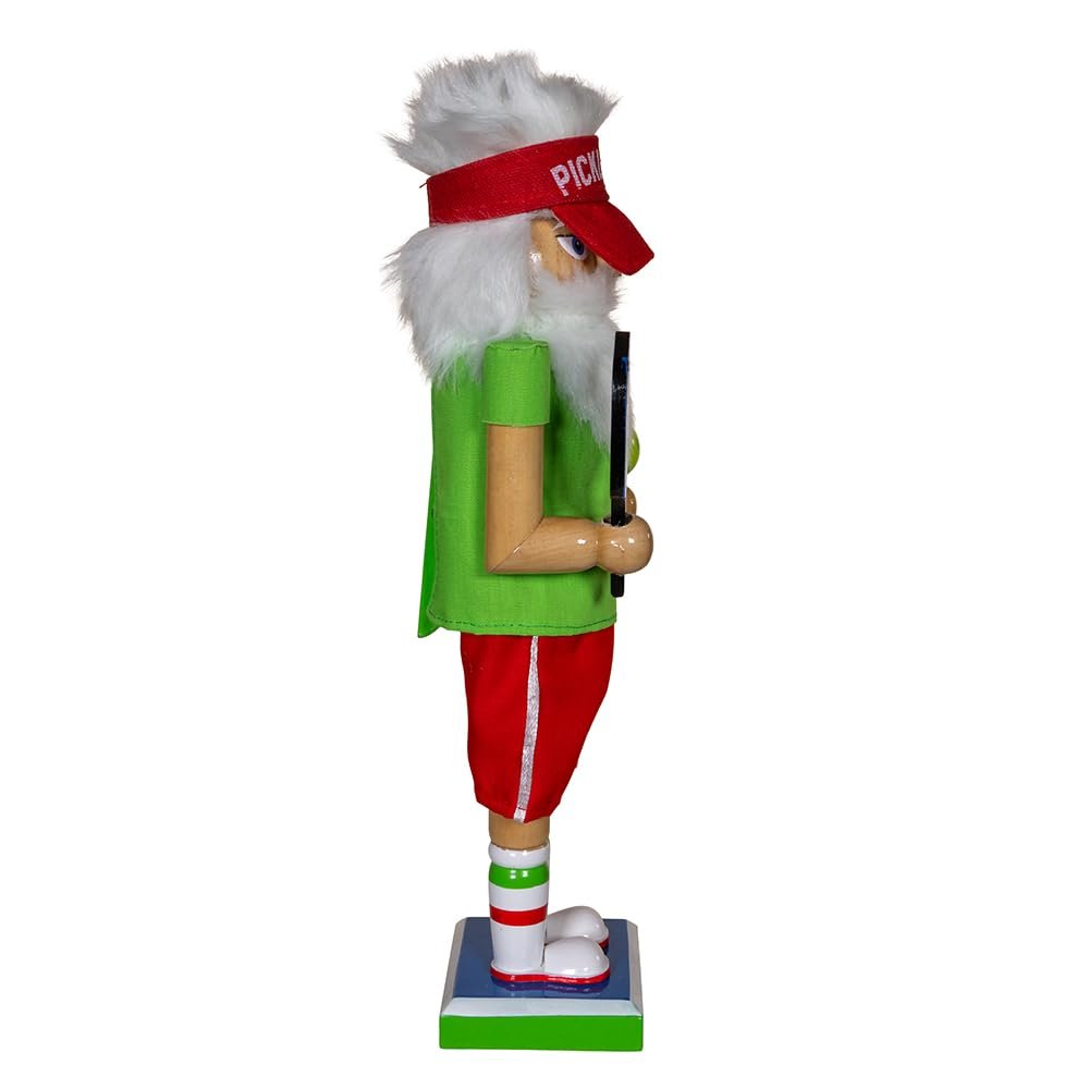 Kurt Adler 12-inch Wooden Pickleball Nutcracker