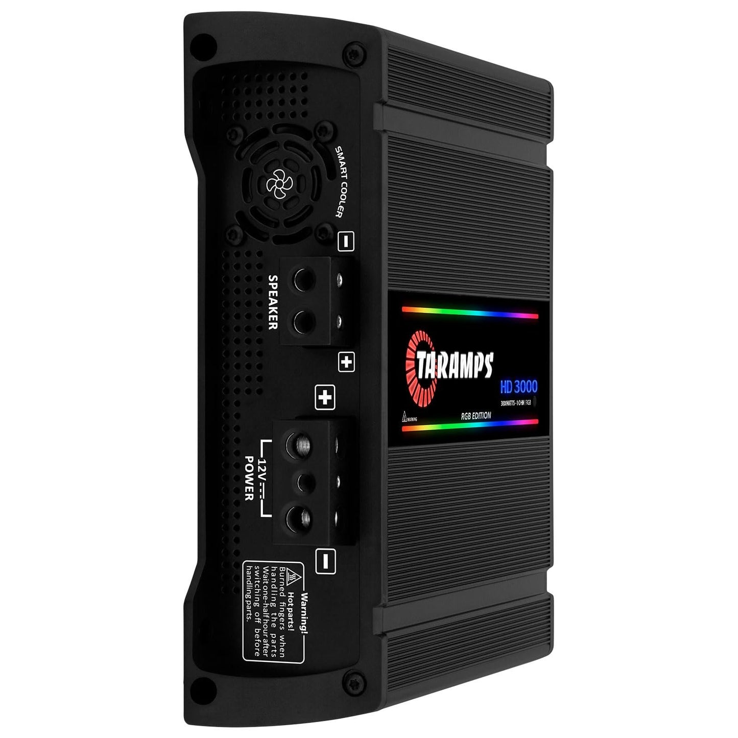 Taramps HD 3000 1 Ohm Black RGB 1 Channel Amplifier 3000 Watts RMS Digital, 108 RGB Effects, Crossover, Low/High Pass, Bass Boost, Car Audio System, Monoblock Full Range, LED Monitor Indicator, HD 3k