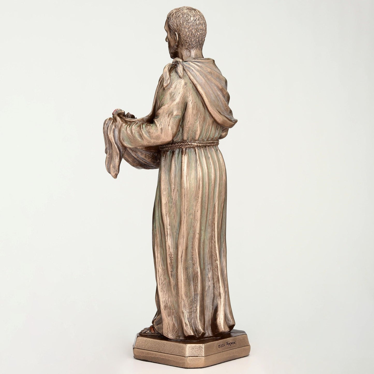 Veronese Design 8 1/8 Inch Saint Juan Diego Cuauhtlatoatzin Cold Cast Resin Bronze Finish Sculpture