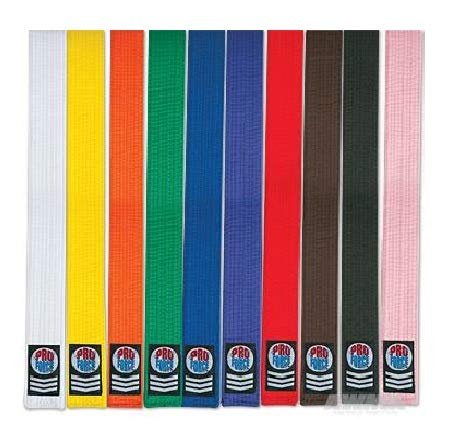 PROFORCE Extra Long Karate/Martial Arts Rank Belts (Yellow, 5-112")