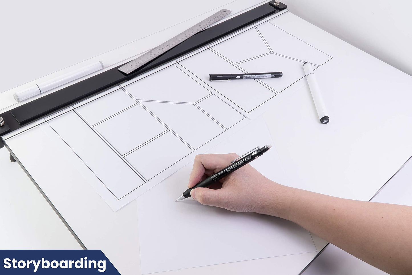 Pacific Arc Drafting Board, Portable Drafting Table with Parallel Bar, Parent