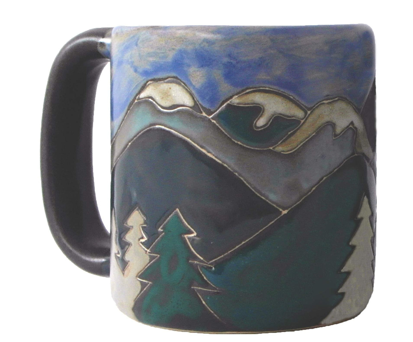 Mara Stoneware Mug - Snowy Mountains - 16 oz
