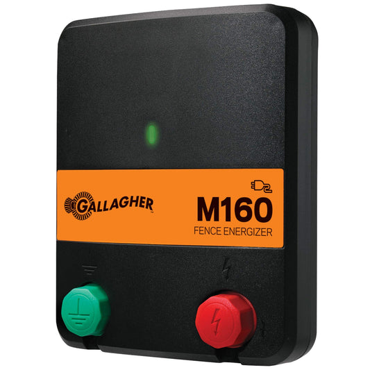 Gallagher M160 Electric Fence Charger | Powers Up to 30 Miles / 100 Acres of Clean Fence | 1.6 Joules, 110 Volt Energizer | Unbeatable Reliability | Tough Outer Casing Mounting