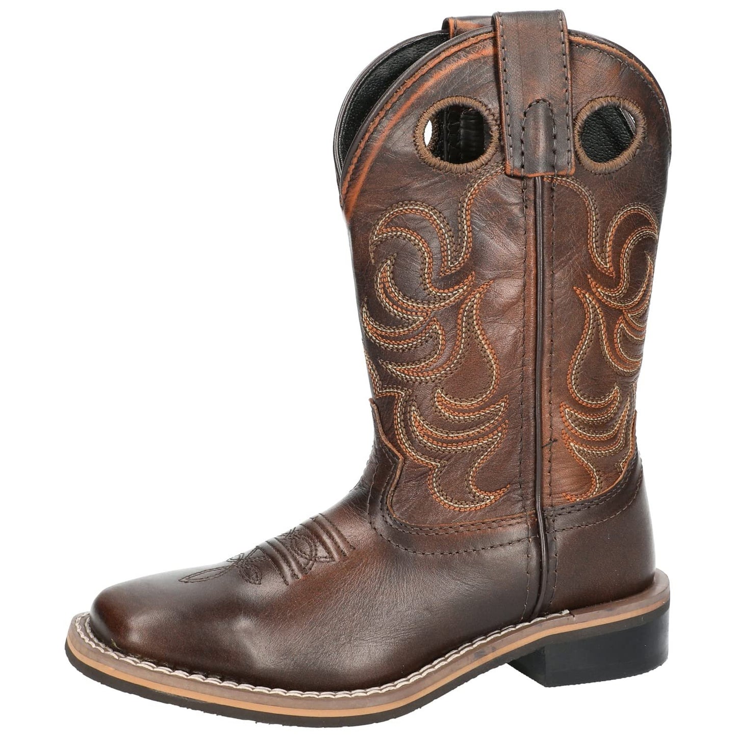 Smoky Mountain Boots Kids' Landry Western Boot, Big Kid, Chocolate Brush Off, Medium, Size 4 US