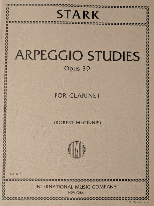 Stark Arpeggio Studies Opus 39 for Clarinet