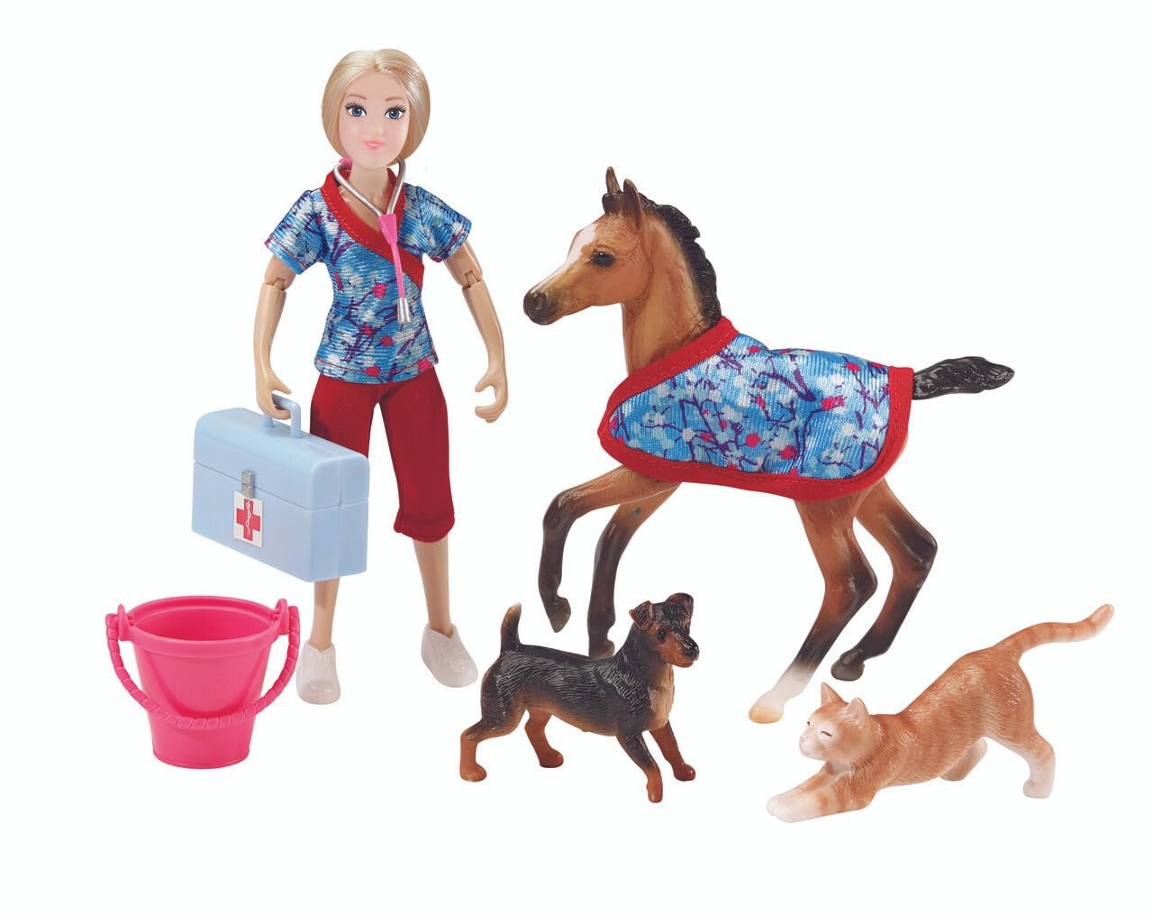 Breyer Day at The Vet Doll & Animals Set