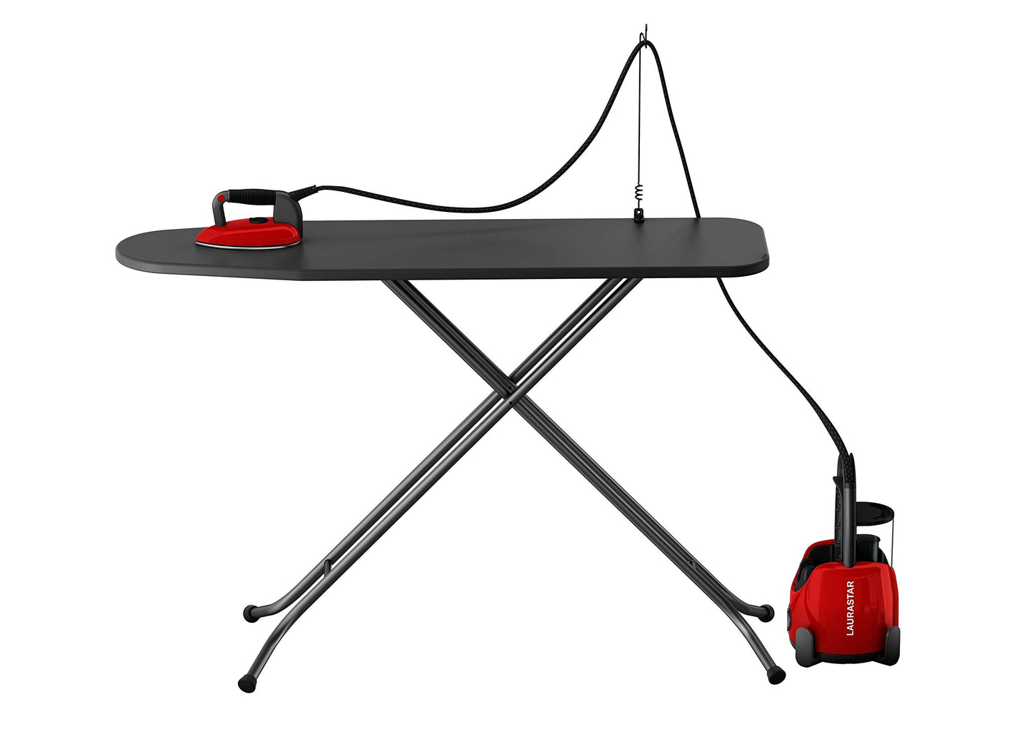 Laurastar Lift Steam Iron in Original Red: Swiss Engineered 3-in-1 Steam Generator that Irons, Steams, and Purifies Your Clothes