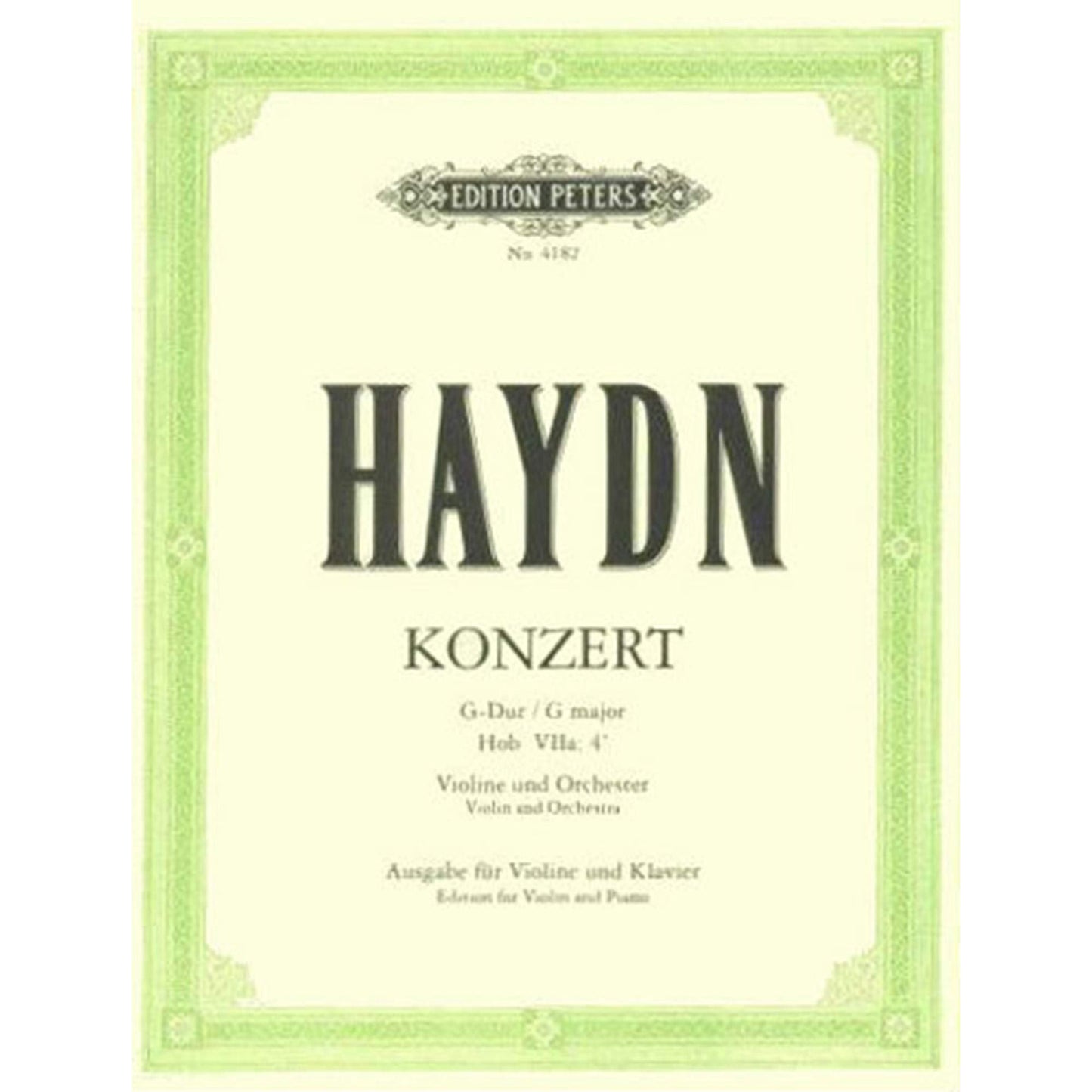 Haydn: Violin Concerto in G Major, Hob. VIIa:4 (Solo Part with Piano Reduction)