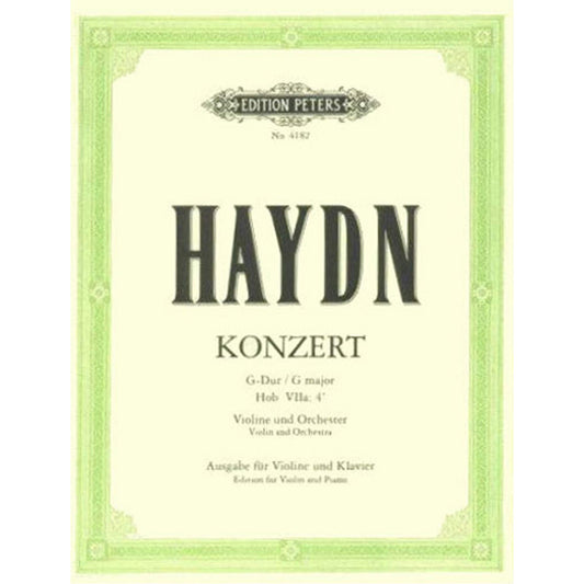 Haydn: Violin Concerto in G Major, Hob. VIIa:4 (Solo Part with Piano Reduction)