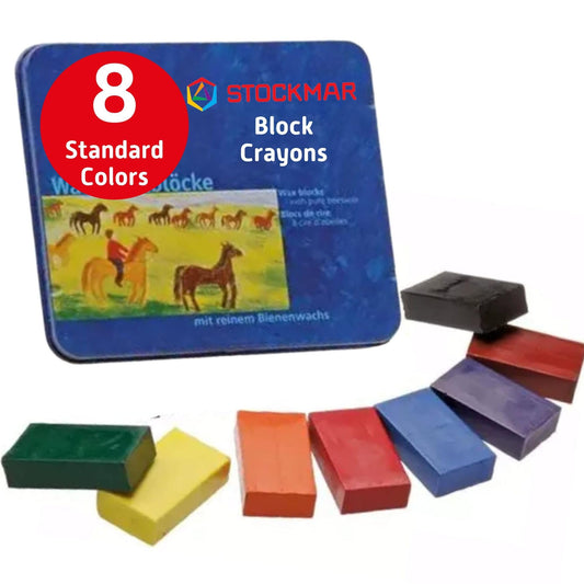 STOCKMAR 204884258 Waterproof Beeswax Blocks in Tin, 8 Blocks