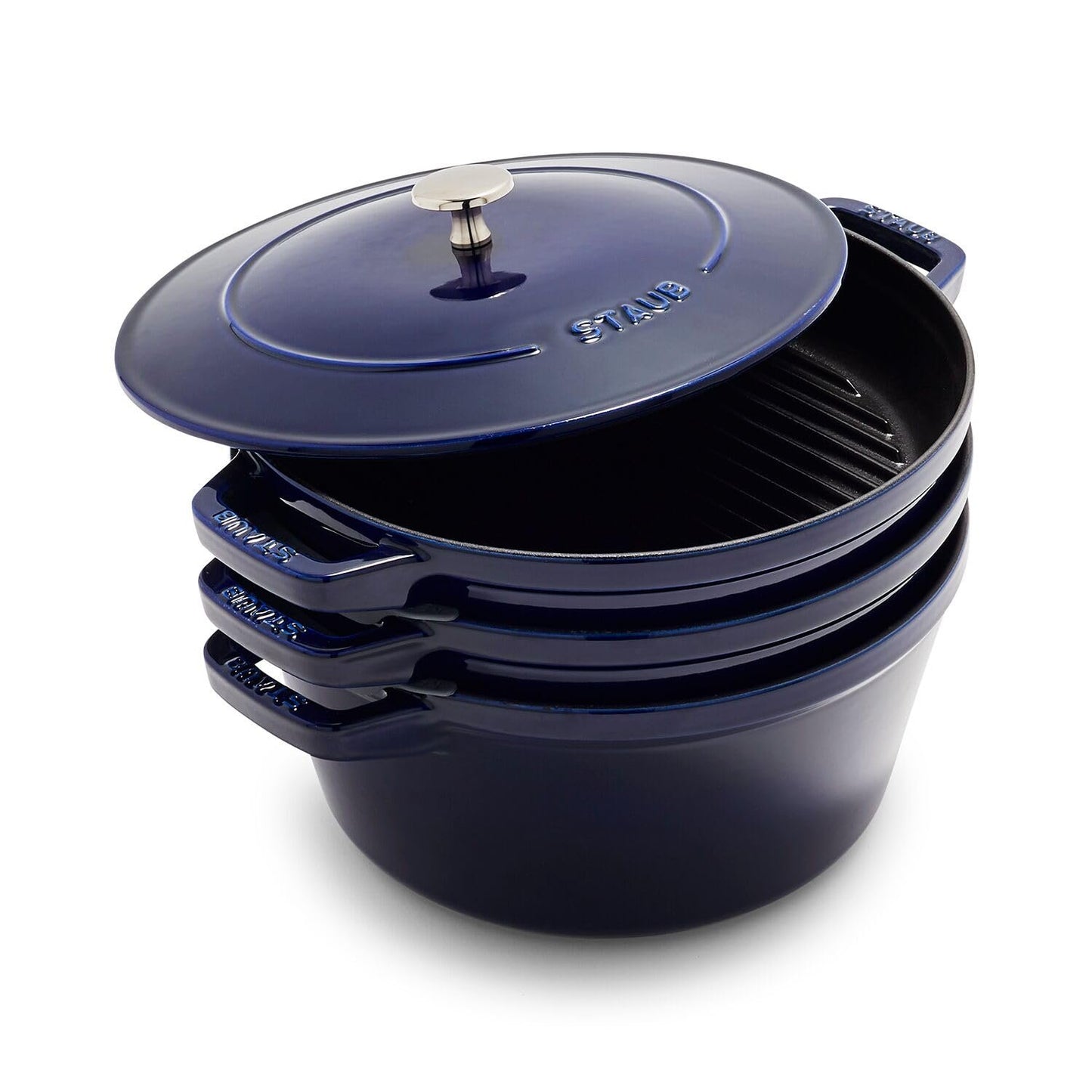 STAUB 4-pc stackable cookware set