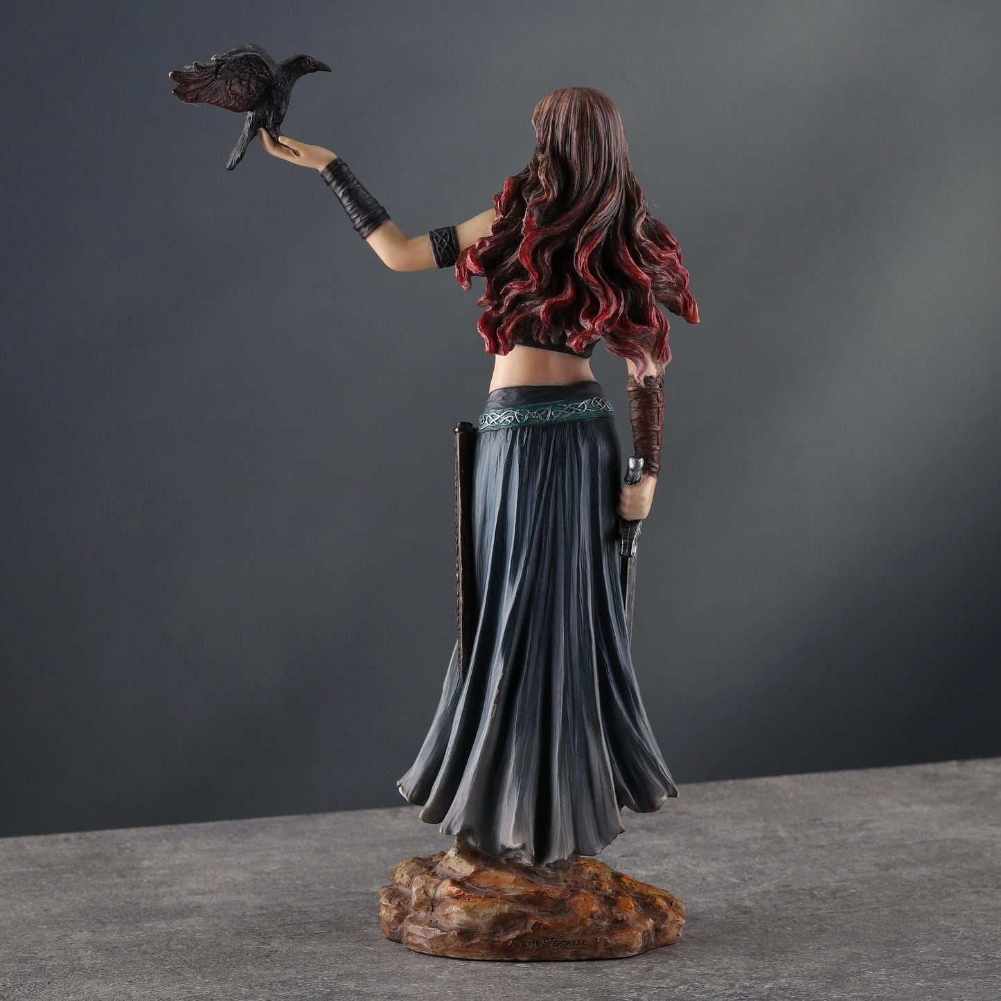 VERONESE DESIGN 11 Inch Morrigan The Celtic Goddess of Birth and Battle Resin Sculpture Hand Painted Finish